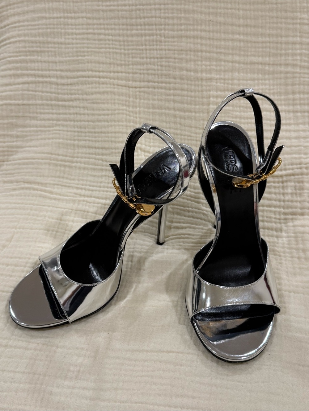- Versace Safety Pin Heel Sandals BT - Picture 7 of 14
